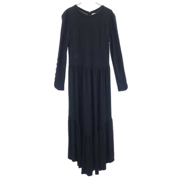 長袖 ワンピース F 黒 レディース