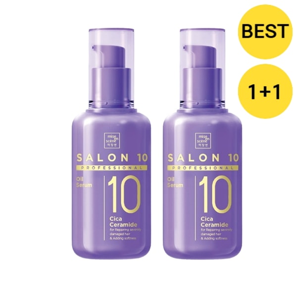 [韓国人気]1+1 サロン10 CICAセラミド オイルセラム 60ml×2 ダメージケア ヘアオイル 韓国コスメ ヘアエッセンス ツヤ まとまる 疲れ お通じ ツボクサ セラミド 5,717円