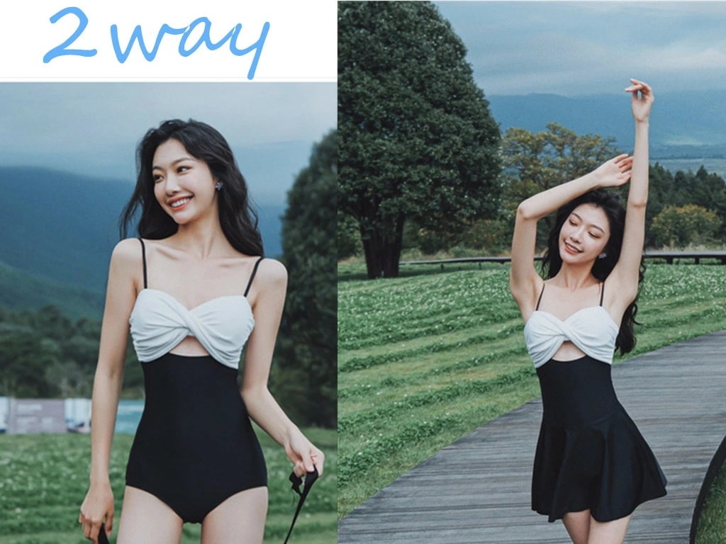 2021新作 セパレート 上下セット 2点セット 2way 水着 かわいいレディース ビキニ 体型カバー パット入り バスト 盛れ みずぎ ハワイ 新婚旅行 ワンピース水着 繋ぎ水着 海外セ 9,955円