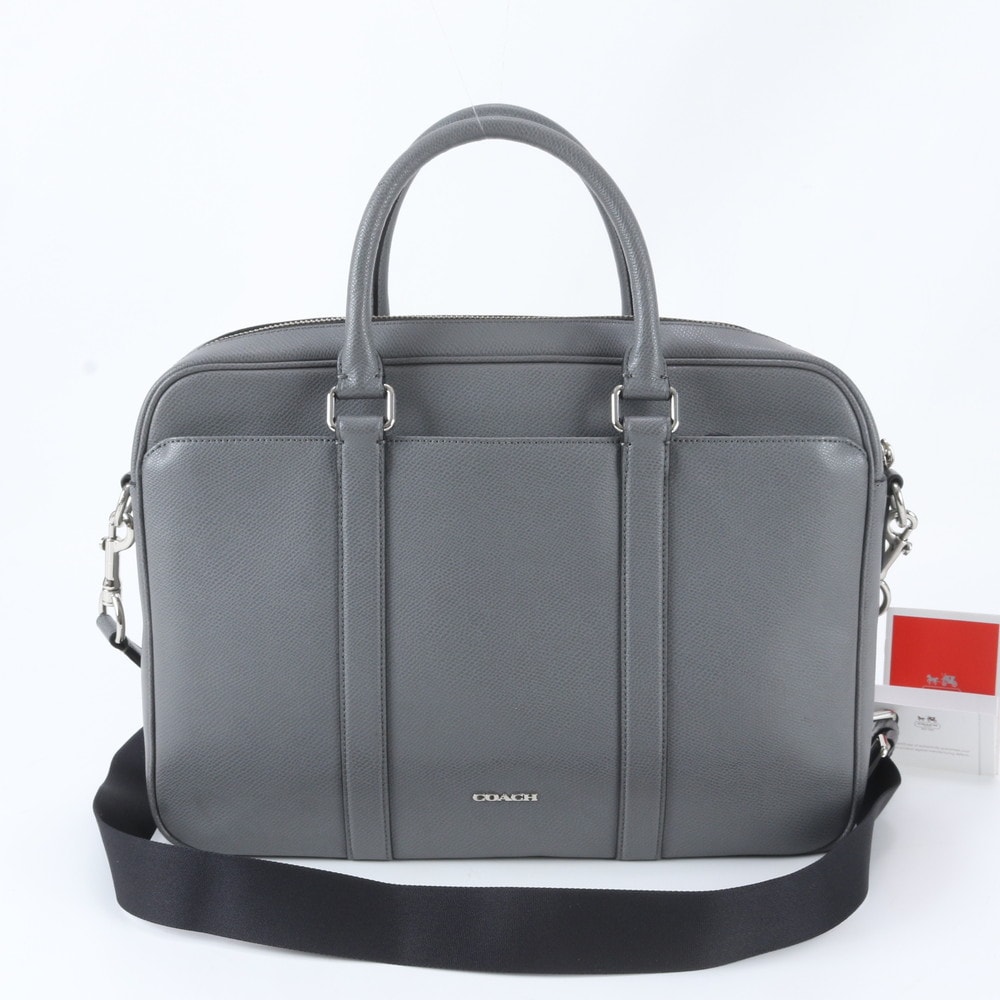 美品 レザー 2WAY ビジネス バッグ 斜め掛け 書類鞄 ブリーフケース トート 通勤 ショルダー メッセンジャー 本革 A4 メンズ RWM EE4-4 中古