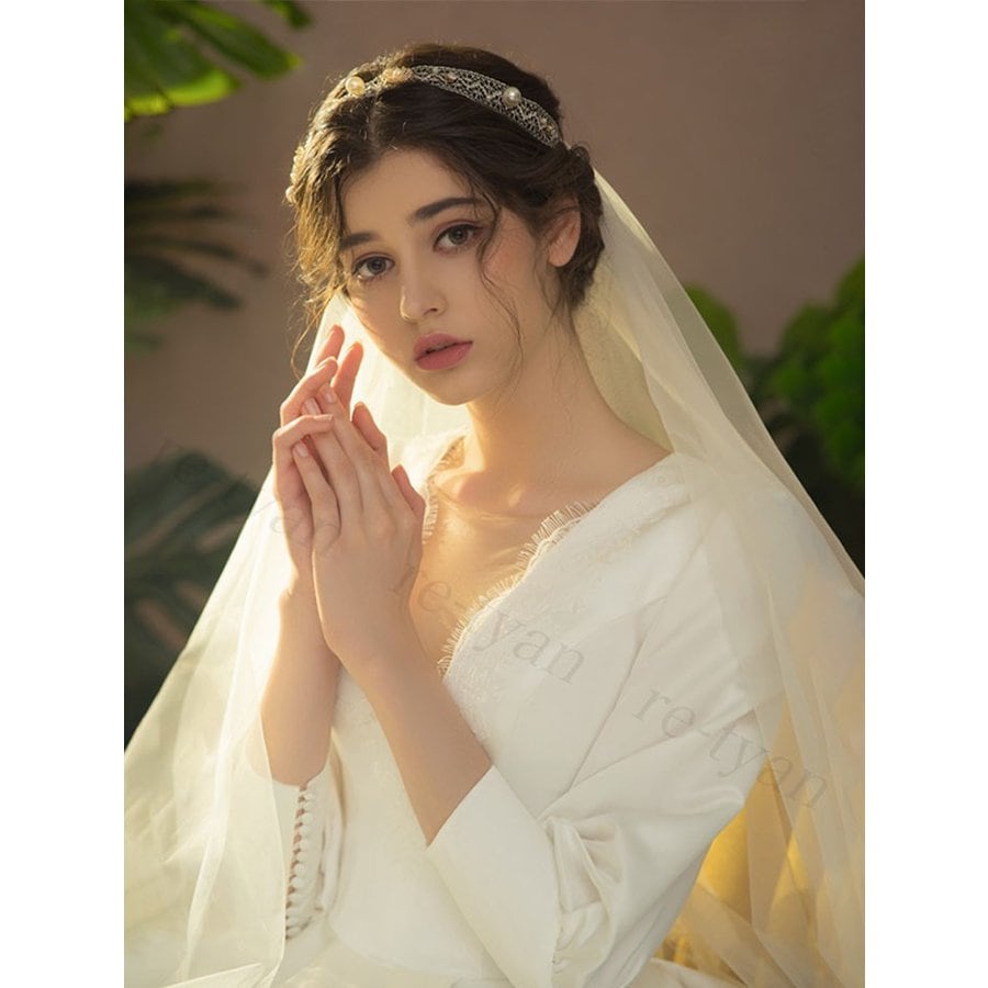 2020新作 プリンセスドレス ウエディングドレス Ａライン 結婚式 花嫁 ホワイト ロングドレス