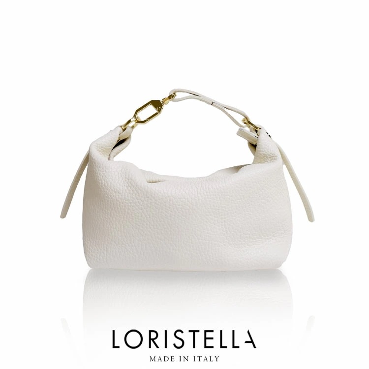 Loristella ロリステッラ ブランド ミニバッグ 小さい 小さめ ハンド 軽い 軽量 ショルダー バッグ レディース 女性 イタリア製 ゴールド 金具 白 ピンク 黒 グレージュ 旅行 卒業式
