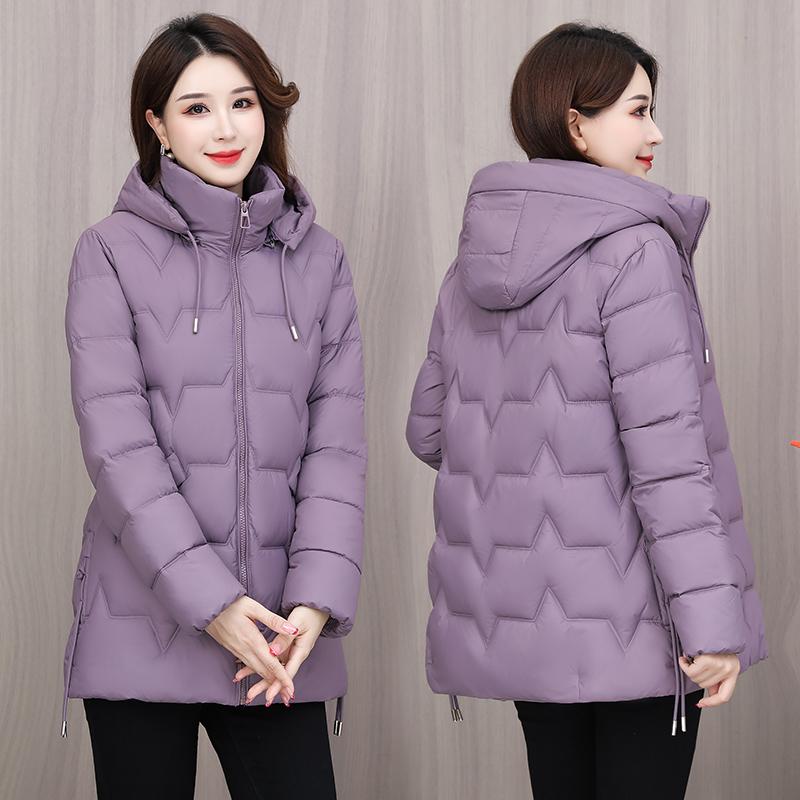 秋服 レディース ファッション オシャレ カワイイ シンプル 大人カワイイ 大きいサイズ ダウン 綿 コート ミドル丈 韓国ファッション スリム 冬 ジャケット