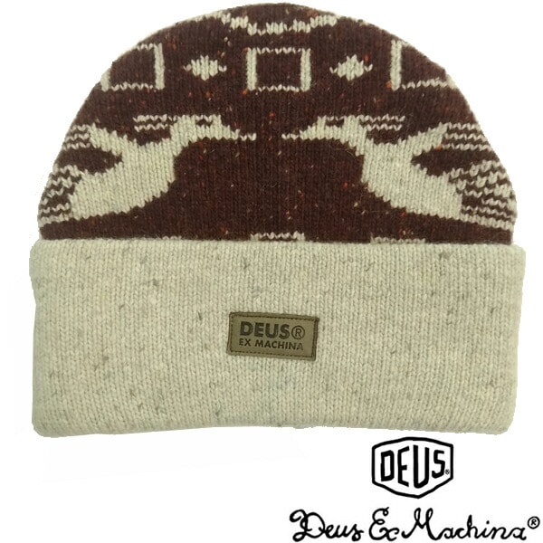 Deus ex Machina デウス エクスマキナ メンズ レディース 兼用 ニットキャップ DUDE BEANIE SHEARER バーガンディ デウスエクスマキナ safari サファリ LEO