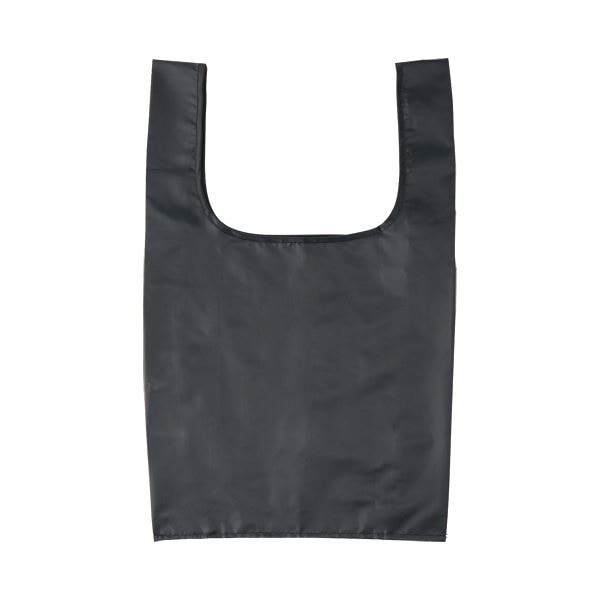 （まとめ）ジーナス ECO コンパクトマイバッグ M ブラック 1枚 [x30セット]