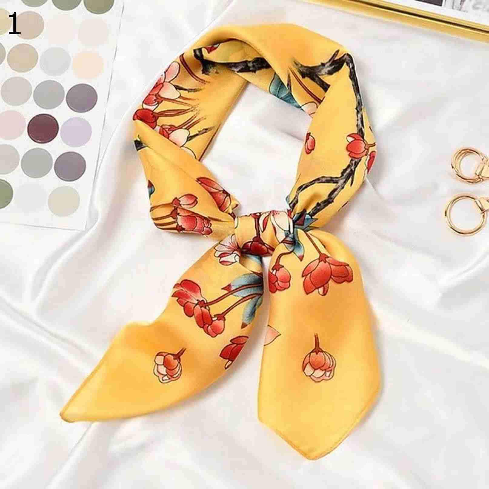 【20%OFFクーポン～】かわいい漫画の春の女性のスカーフプリントコミックラップヘアリボン多彩な秋スクエアヘッドバンド スカーフ (Color : 7 Size : 70x70cm) 5,431円
