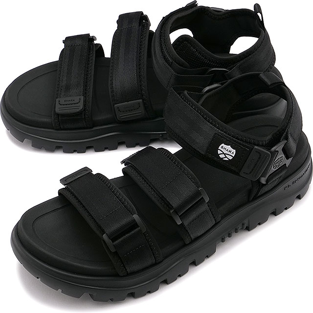 シャカ SHAKA サンダル ネオバンジーEX [SK-238] NEO BUNGY EX メンズレディース 軽量ソール スポーツサンダル ストラップサンダル BLACK 黒 ブラック系