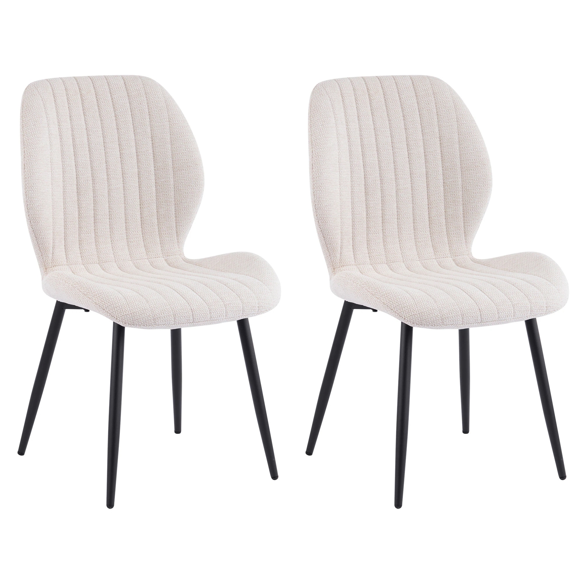 [国内発送]25【セット2脚】ダイニングチェア 椅子 コンパクト アジャスター付き 肌に優しい スチール脚 来客対応チェア おしゃれ 組立簡単 北欧風 イス テレワーク 在宅ワーク 圧力分散 耐荷重8