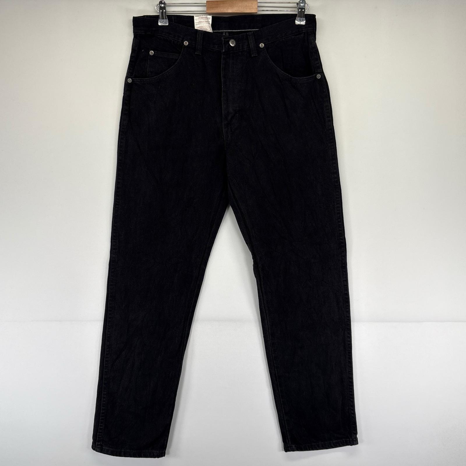 古着 USA製 デニム パンツ ブラックデニム デッドストック ジッパーフライ 5ポケット W34 L30 ブラック系 メンズ