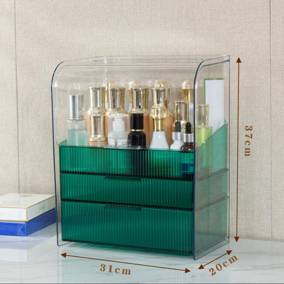 メイクボックス 大容量 プレミアム素材 コスメ収納 防水 防塵 3サイズ デスク収納