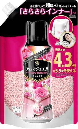 レノア ハピネス アロマジュエル ビーズ アンティークローズ＆フローラル 詰め替え 4.3倍 1810ml 大容量