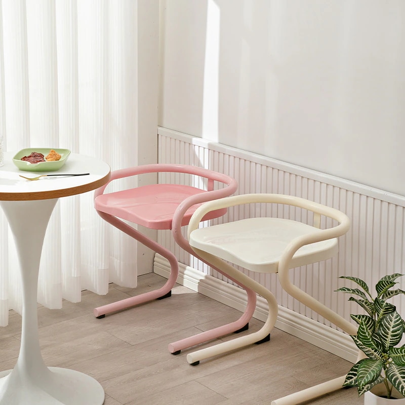 椅子 チェア かわいい 勉強椅子 シンプル モダン Z型 フィット 疲れにくい 滑り止め ホワイト ブラック ピンク グリーン リビング ダイニング