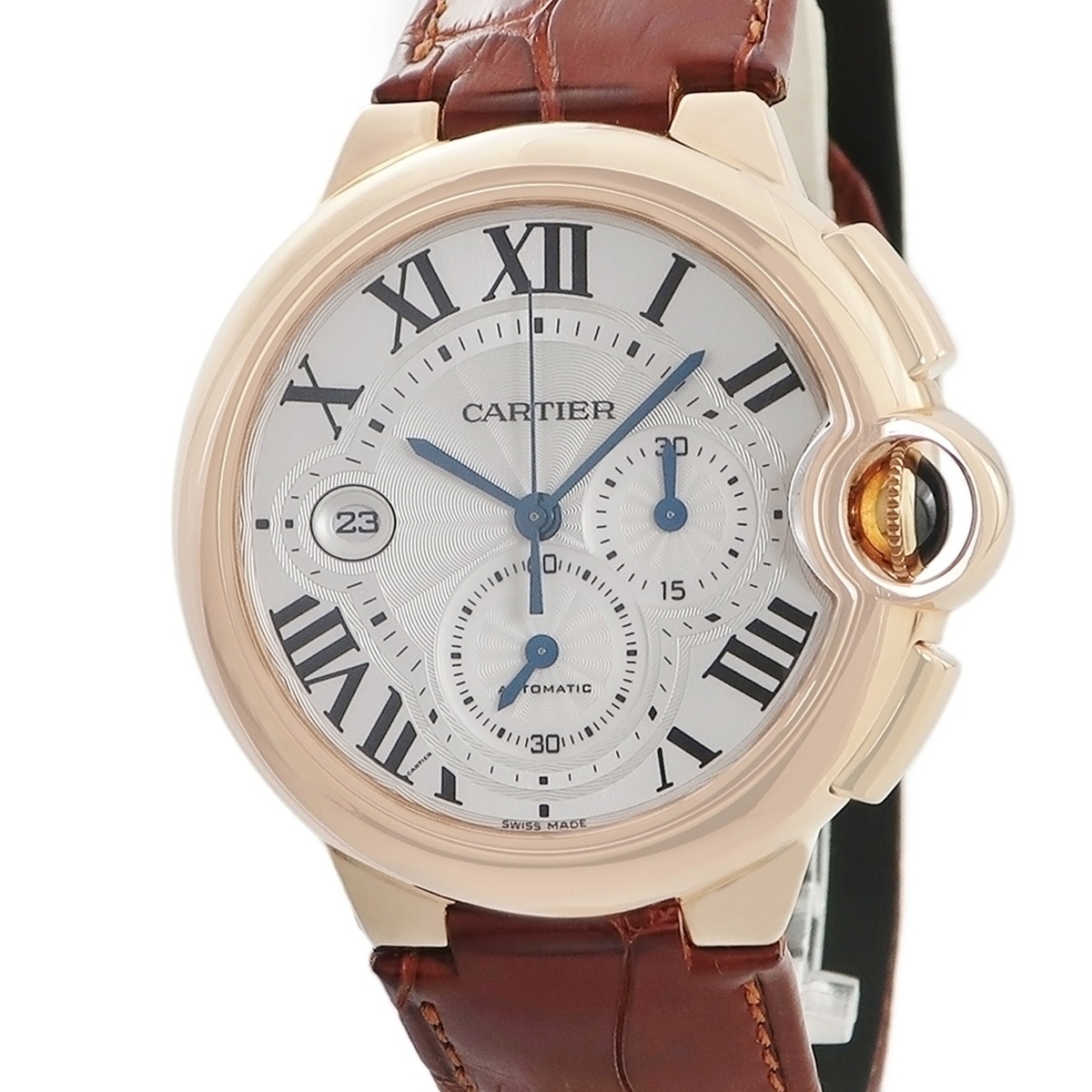 バロンブルー クロノグラフ W6920009 自動巻き メンズ K18PG無垢 ローマン ギヨシェ 3年保証