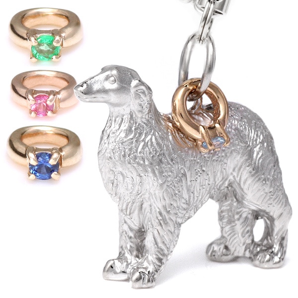 ボルゾイ ストラップ 犬 ドッグ 誕生石 犬 楽ギフ_包装