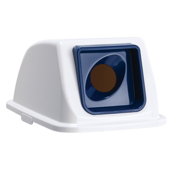 エコ分別カラーペール W90 フタ 紺 丸穴 あきかん （本体別売り）