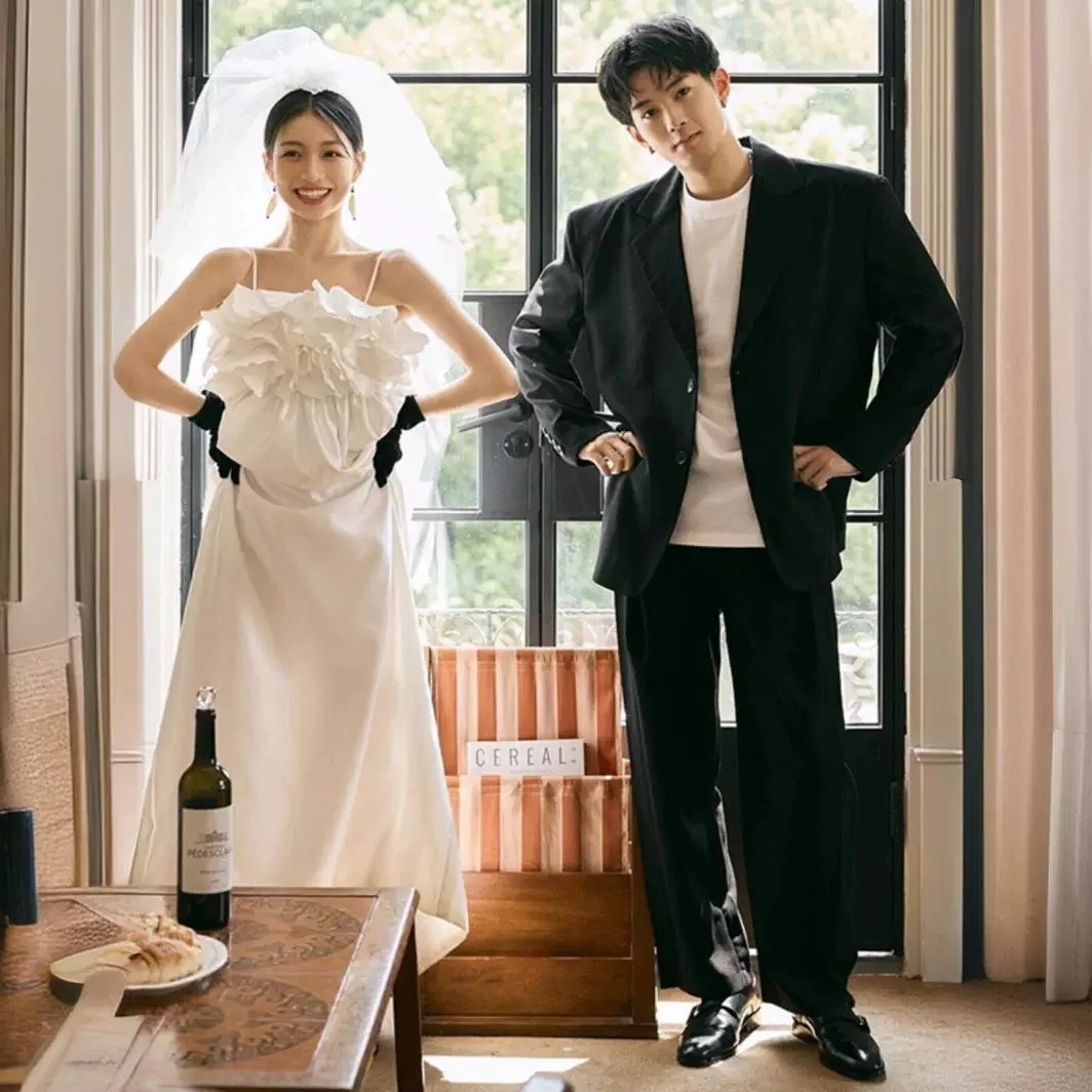 【今恋】ウェディングドレス 白 結婚式 花嫁 サイズオーダーメイド可能 成人式 お呼ばれ ウェディング 演奏会 二次会 パーティードレス 前撮り ワンピース ロングドレス 8