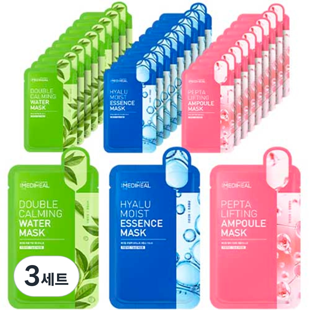 韓国化粧品マスクパック メディヒール ダブルカーミングウォーター 90個