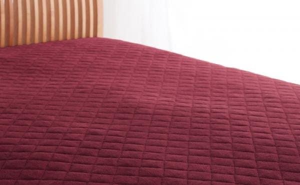 20色から選べる！ザブザブ洗えて気持ちいい！コットンタオルのパッド/シーツ [敷きパッドのみ] クイーン ワインレッド