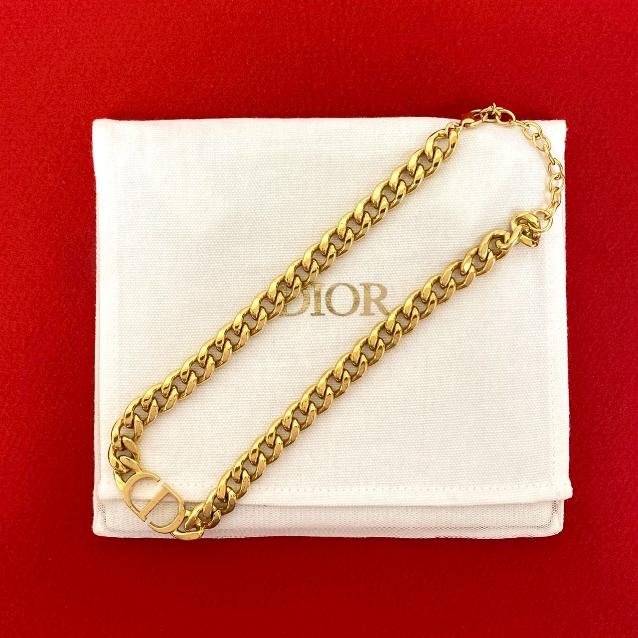 CD ロゴネックレス GP ゴールド 95137