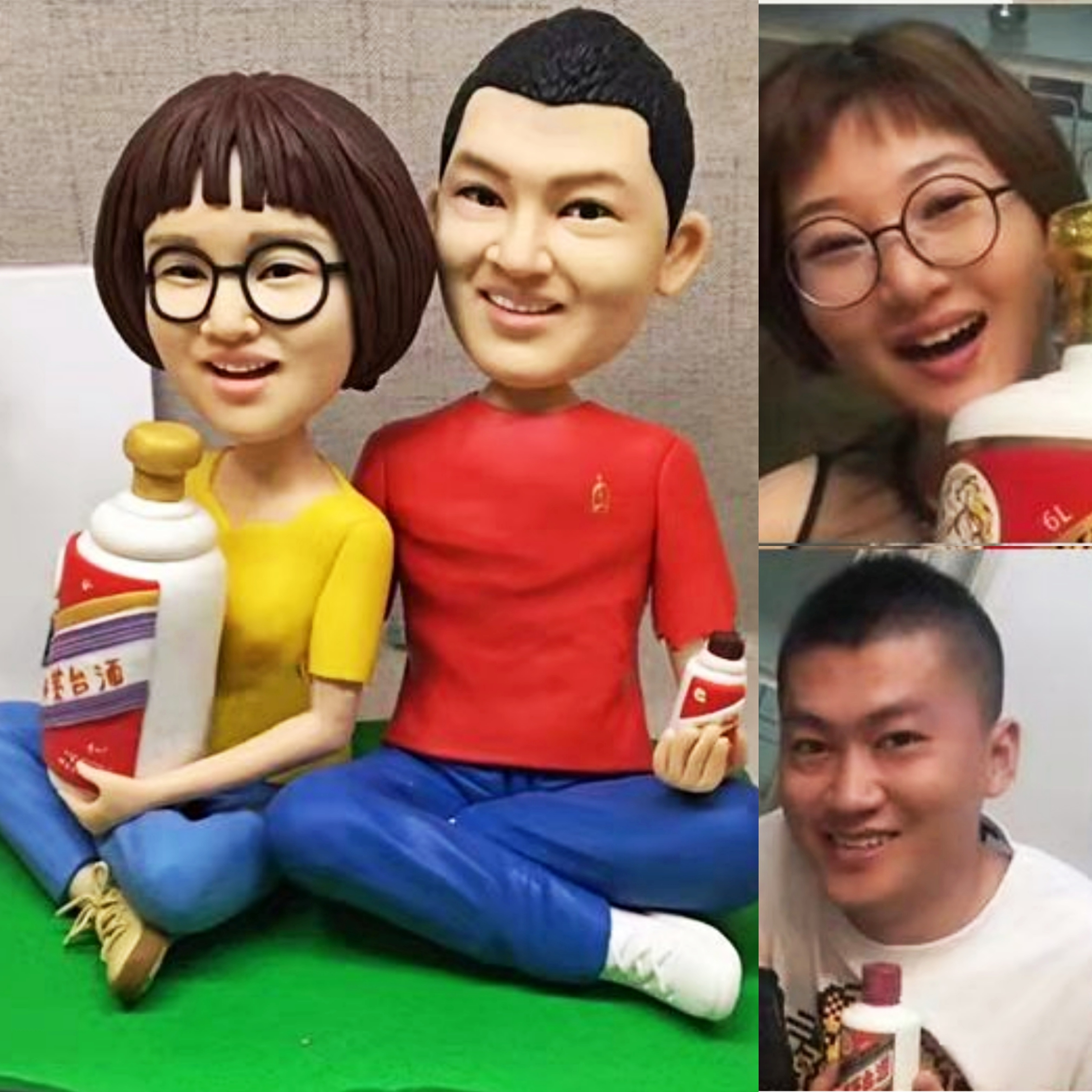 【オーダーメイド】3D肖像画 似顔絵 人形 フィギュア 結婚祝い 周年記念日 カップル 彼氏 彼女 夫婦 両親 贈呈品 記念品