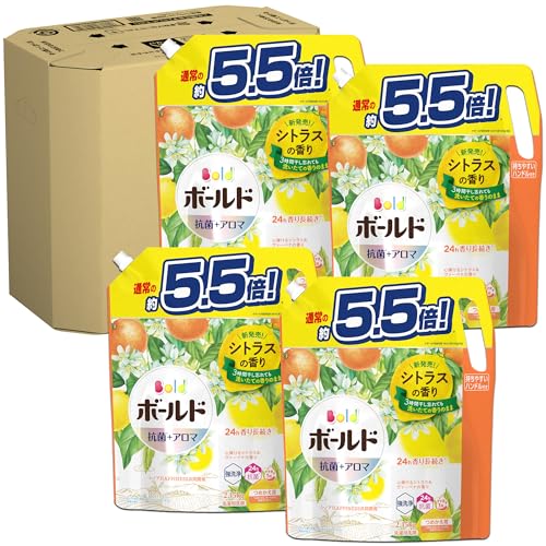 [ケース販売] [大容量] ボールド 洗濯洗剤 液体 シトラス&ヴァーベナ 詰め替え 2150g×4袋