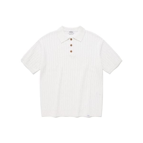 クロシェポロハーフニットアイボリー