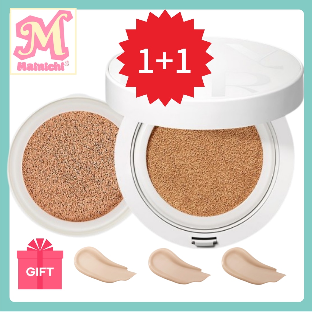 [1+1] セラムフィートフルカバー グロークッションV1,15G+詰め替えセット SPF50+ PA++++, ギフト贈呈（マスクパック2枚+ByUR化粧品サンプル6種 + 旅行用ポーチ)