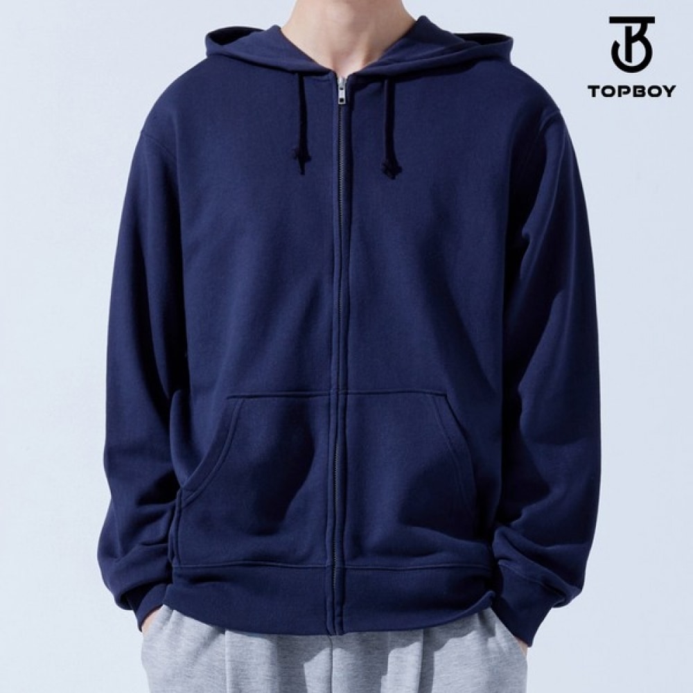 (TOPBOY) ユニセックスベーシックズリパーカージップアップ (TS040)