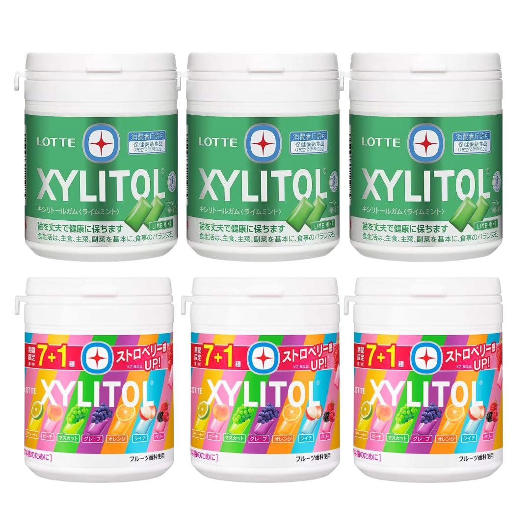 ガム 2種セット ライムミント 7種アソート まとめ買い セット アソート ファミリーボトル 業務用 ボトル チューインガム アソートセット 各3個 計6個