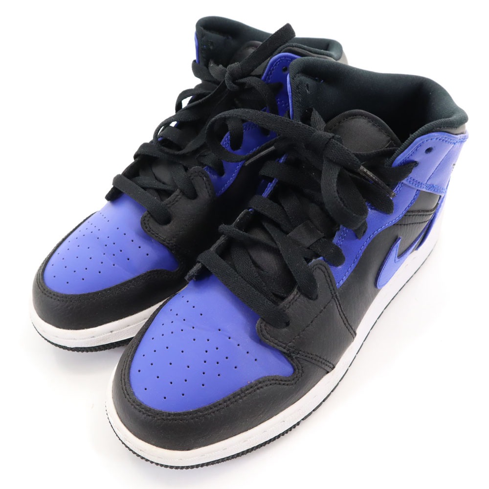 エアージョーダン 1 ミッド スニーカー 24 ブルー AIR JORDAN 1 MID GS 554725-077 レディース 古着