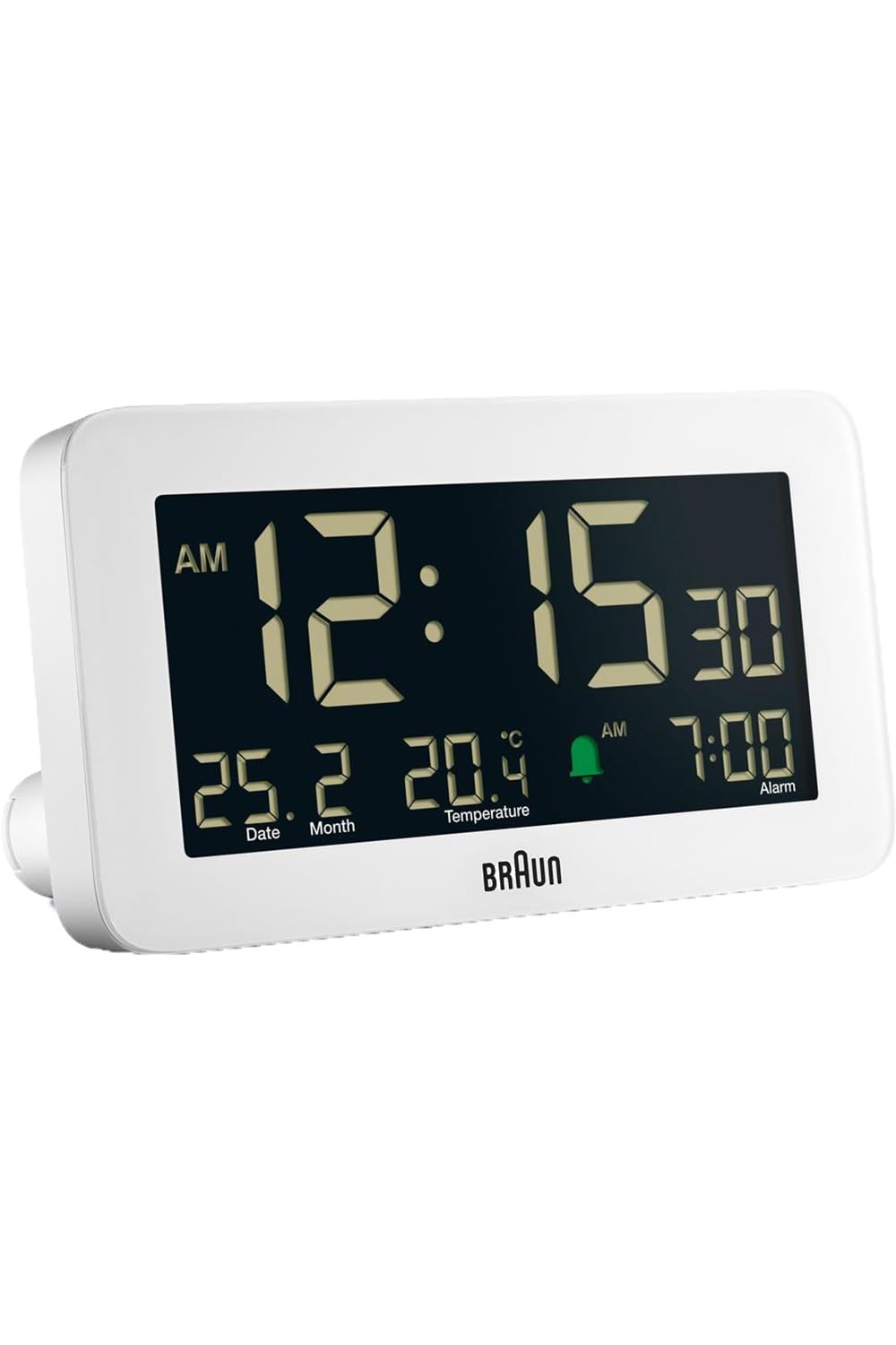 【正規輸入品】BRAUN／ブラウン デジタル アラーム テーブルクロック ホワイト BC10W