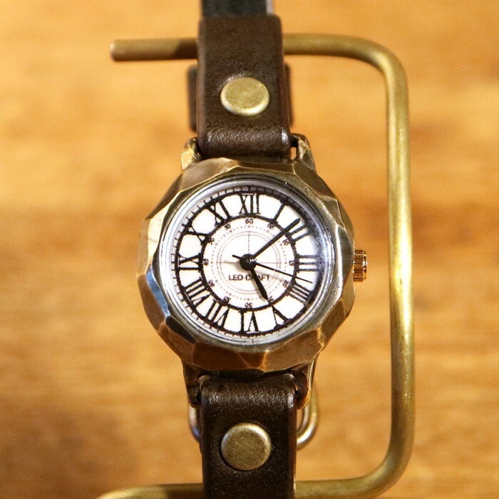 手作り時計 LEOCRAFT BS-ＤW124 [ 時計 手作り オシャレ おしゃれ ハンドメイド ヨーロッパ レザー レザーベルト 女性 プレゼント ギフト 受注生産 レトロ アンティーク レディー