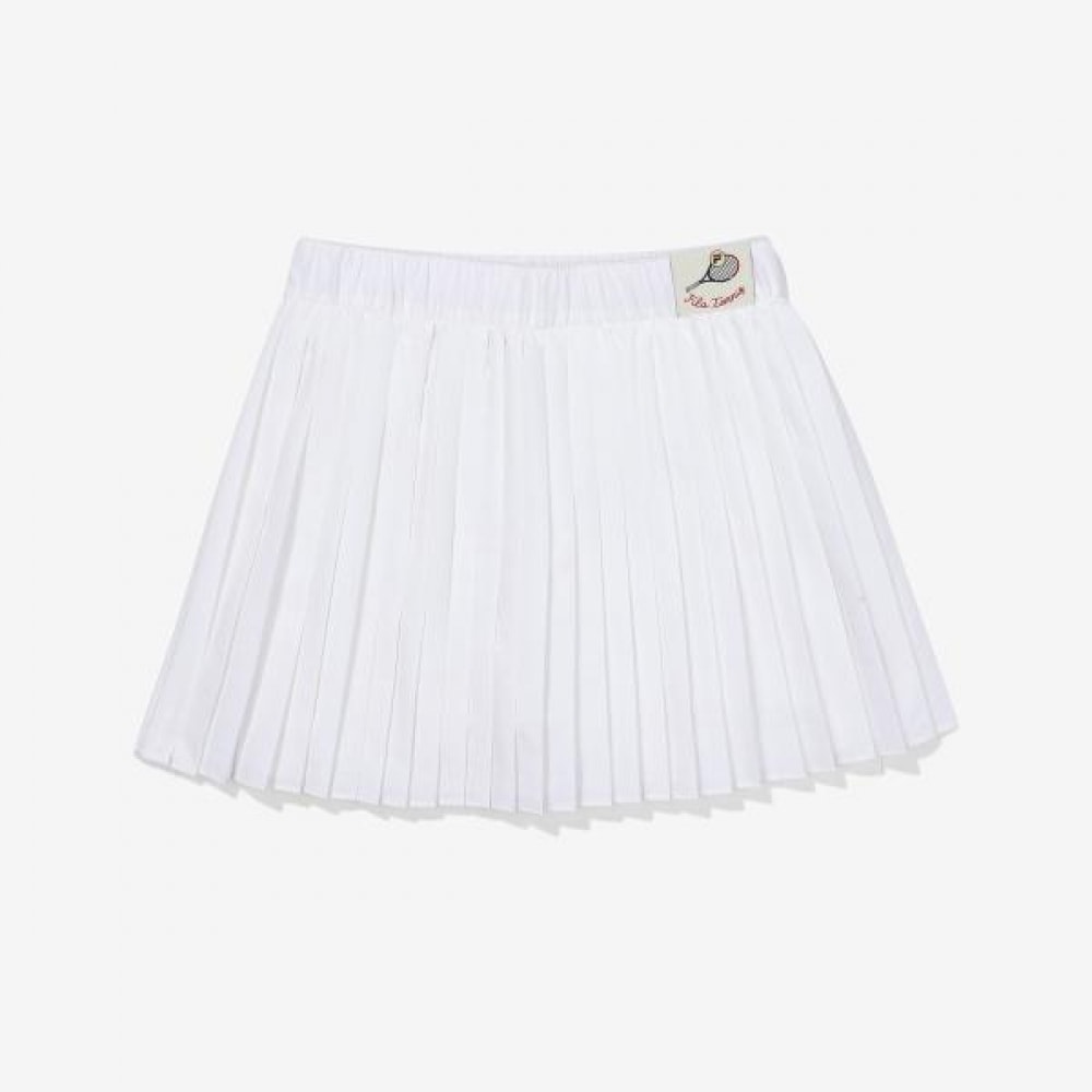 フィラキッズ ワッペンプリーツスカート FK2SKF1201F_OWH
