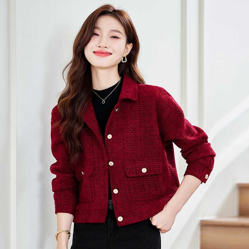 婦人服 ジャケット ブレザー レディース 春秋 ファッション カジュアル 若見え カーディガン トップス ショート丈 コート レイヤード レトロ 通勤