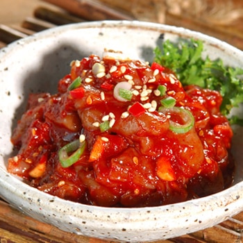 冷凍便　国内生産 手作り 伝統 チャンジャ 甘口 1kg タラ 手作り 無添加 本場の味 国内生産 韓国 食品 食材 料理 おかず おつまみ