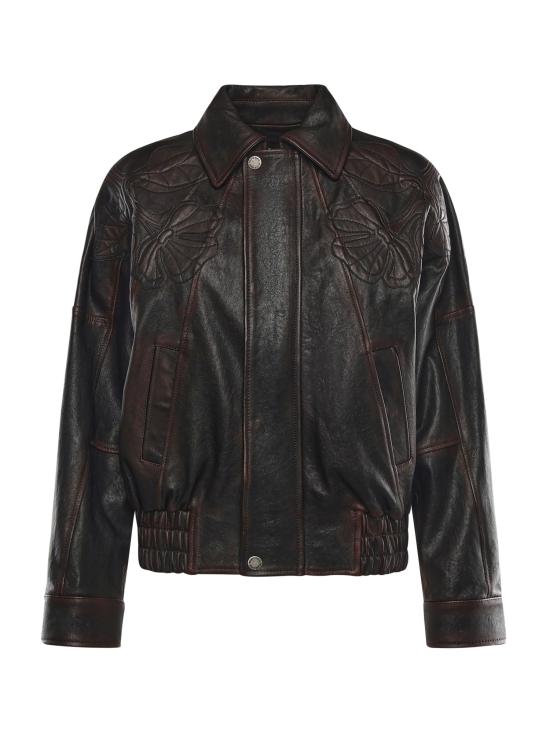 GOLDEN GOOSE Women Leather Jackets GWP02560 P00230040249 DARK BURGUNDY