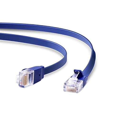 エレコム LANケーブル CAT6A 20m 爪折れ防止コネクタ スーパーフラット ブルーメタリック