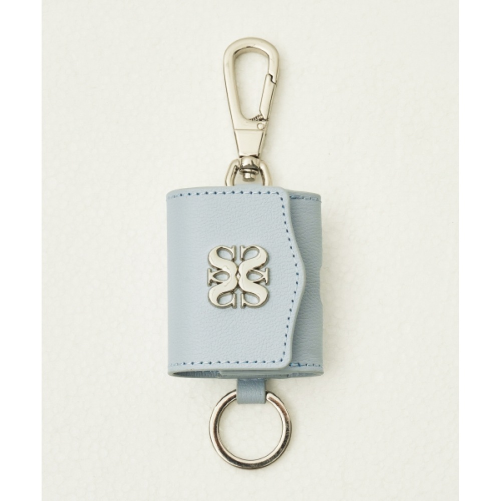 SATUR セッターキーリングレザー AirPodsケーススカイブルー