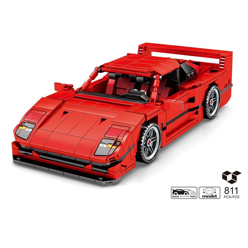 ブロック互換 レゴ 互換品 レゴプルバック車 フェラーリF40車 クリスマス プレゼント ギフト 誕生日