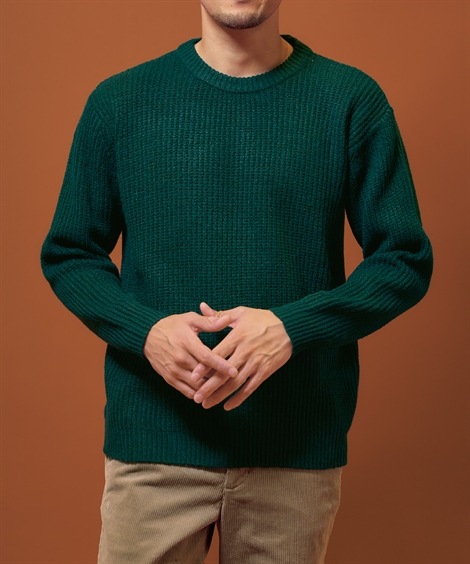 ニット・セーター 洗える畦編クルーネックセーター ５ゲージ