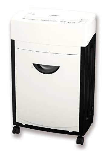 アスカ 細密シュレッダー 業務用 マイクロカット S92M 電動 A3対応 連続使用30分 細断枚数11枚 ホッチキス対応 クリーニング機能 ダストボックス大容量34L A4/1100枚 ホワイト