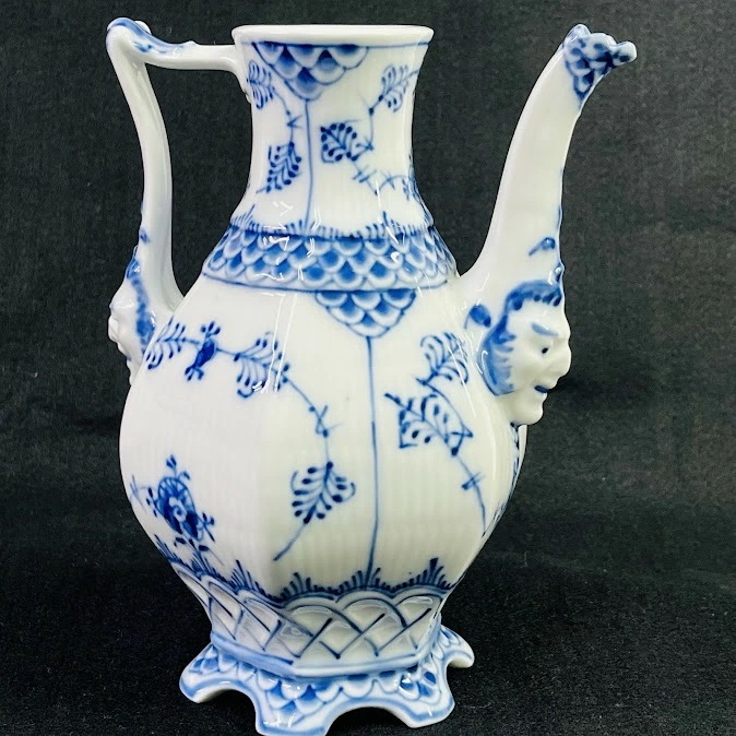 【中古】【蓋欠品】ROYAL COPENHAGENロイヤルコペンハーゲン フルレース コーヒーポット旧デザイン