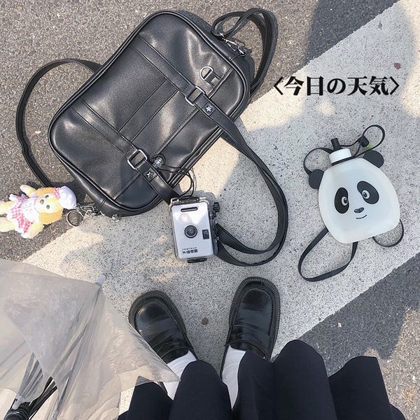 日本のベーシックjk制服バッグpuクロスボディポータブルショルダー大学生
