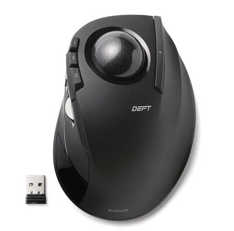 ﾄﾗｯｸﾎﾞｰﾙマウス WEB通販限定 人差し指 8ボタン ﾁﾙﾄ機能 無線 高性能 ブラック m-dt2drbk