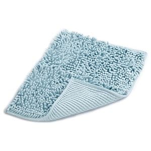 (30個セット) 吸水速乾 バスマット/お風呂マット (36×50cm ブルー) 長方形 マイクロファイバー 『ソフワ』 (脱衣所)