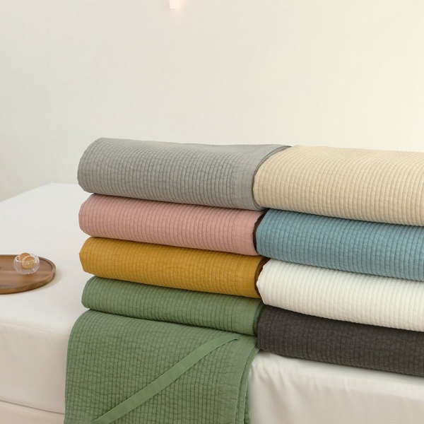 純綿/モーダル ピグメント 夏パッド 抗菌綿 四季固定バンド ベッドパッド