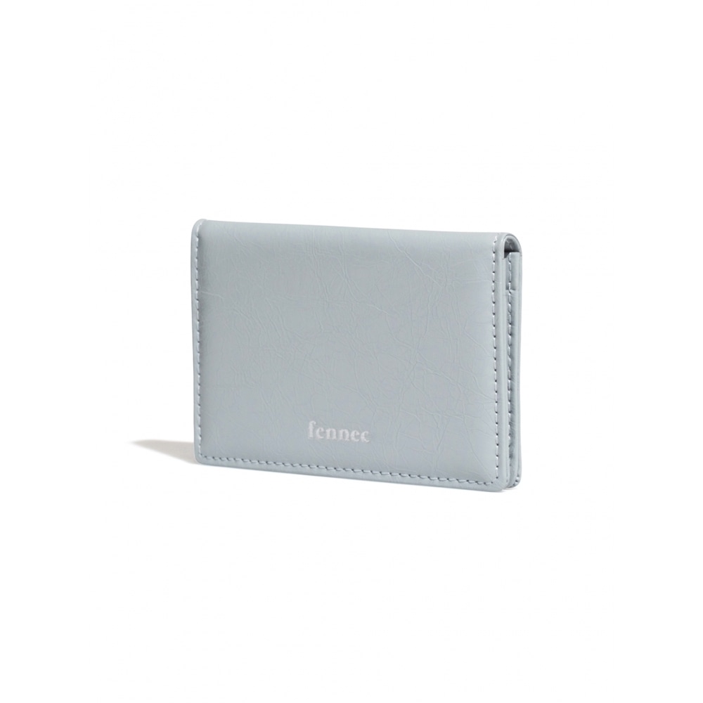 フェネック クリンクル ソフト カード ケース - ミッドグレー