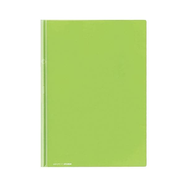(まとめ)コクヨ レールクリヤーホルダー(カラーズ)PET A4タテ 20枚収容 黄緑 フ-TPC760Yg 1セット(5冊)(×10セット)
