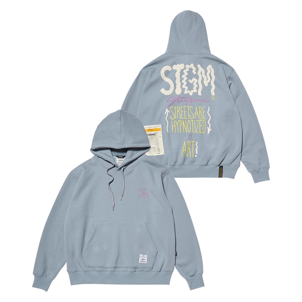 MEMORY OVERSIZED HOODIE BLUE GRAY