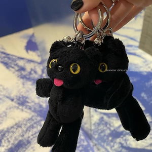 韓国　PIYONG キーリング　黒猫レザー 0121-1_b87834d0-e07a-419f-b8d3